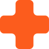 Illustration of red cross symbol.