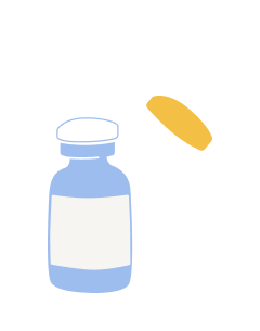 Illustration of naloxone with cap.